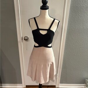 Elegant Black and Cream Women's Dress